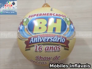 mobile inflável promocional supermercados bh aniversário 16 anos